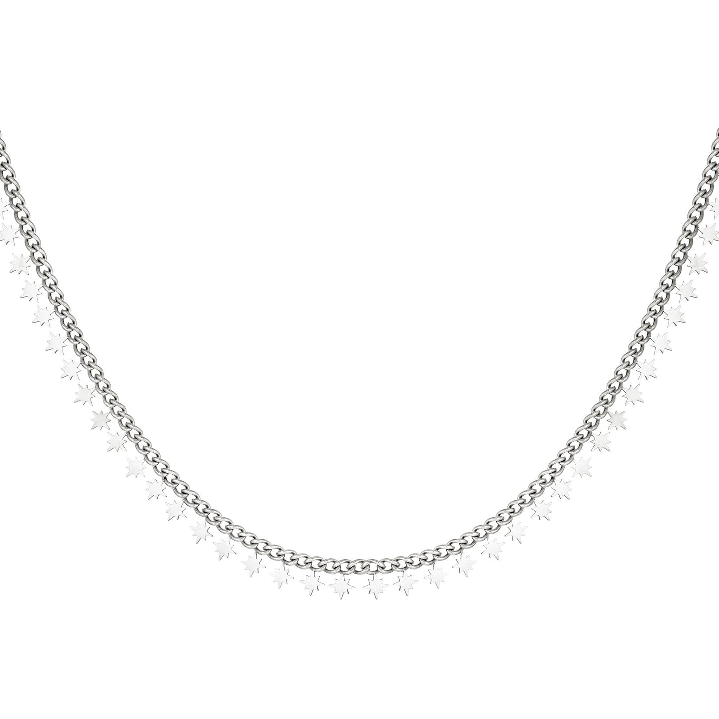 sterretjes ketting zilver