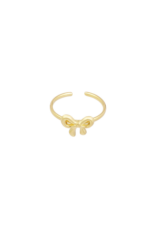 Simple bow ring - goud