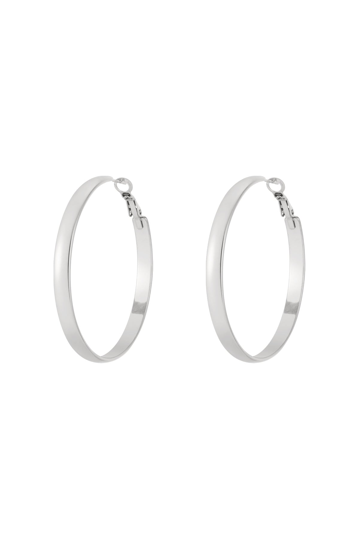 Basic hoop oorbellen - zilver