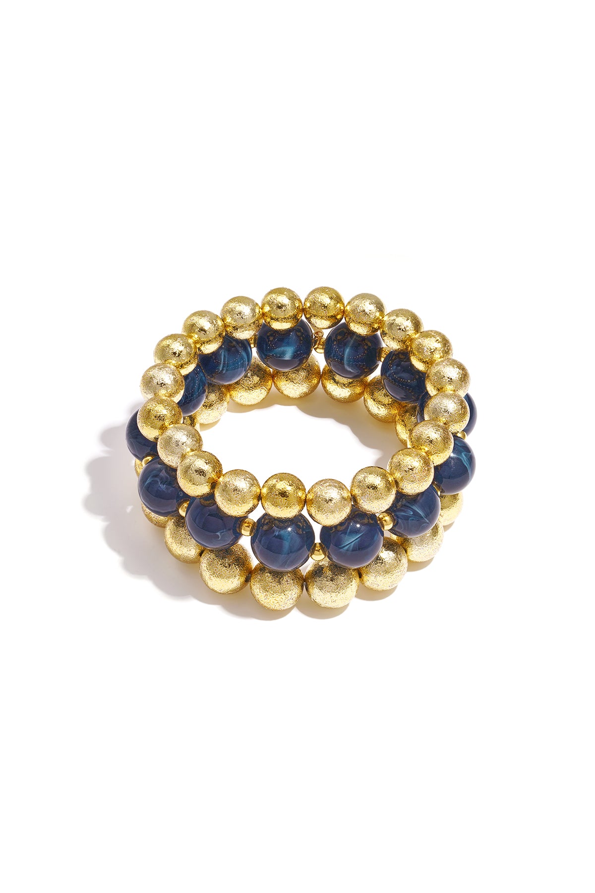 Kralen armbanden set - goud