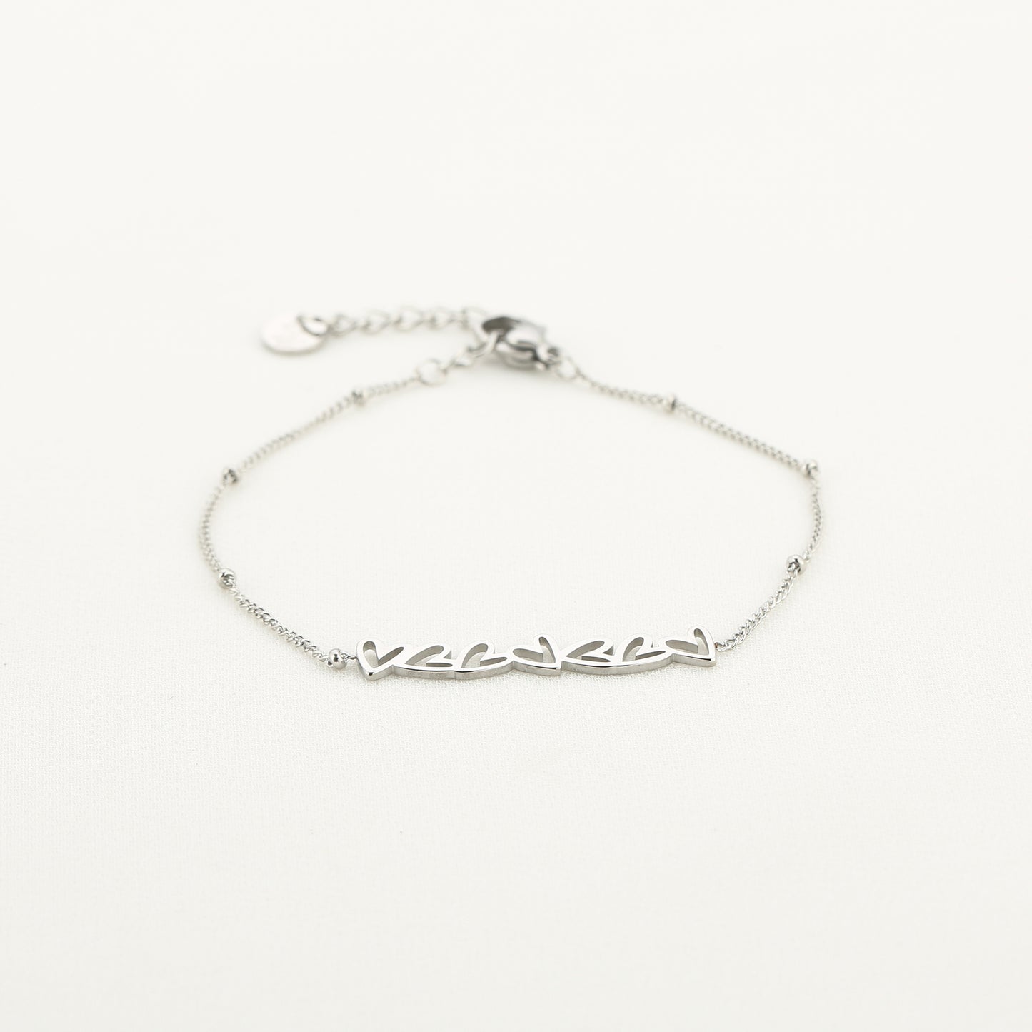 Falling in love armband - zilver