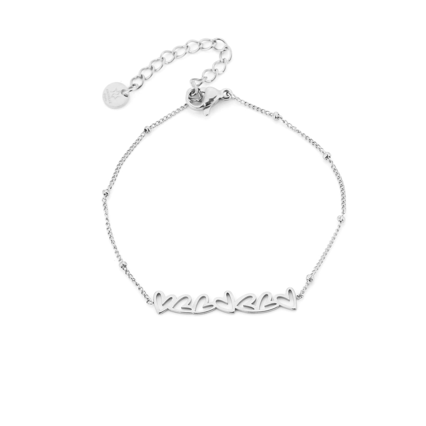 Falling in love armband - zilver