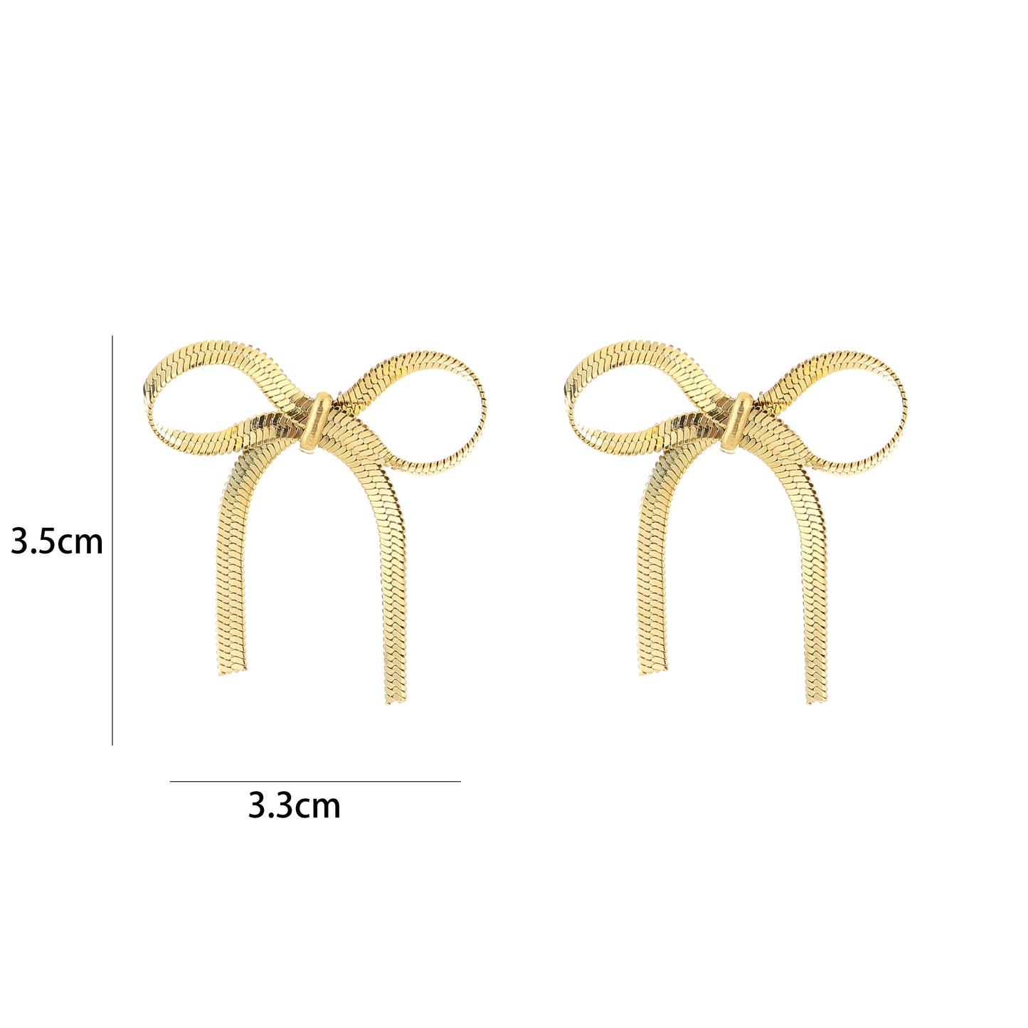 Trendy bow oorbellen - goud