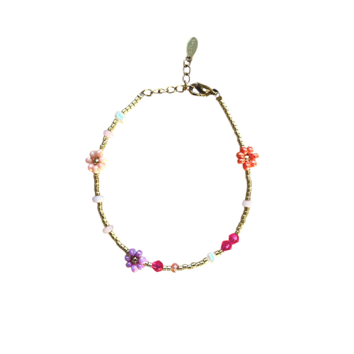 Floral Flair armband - goud