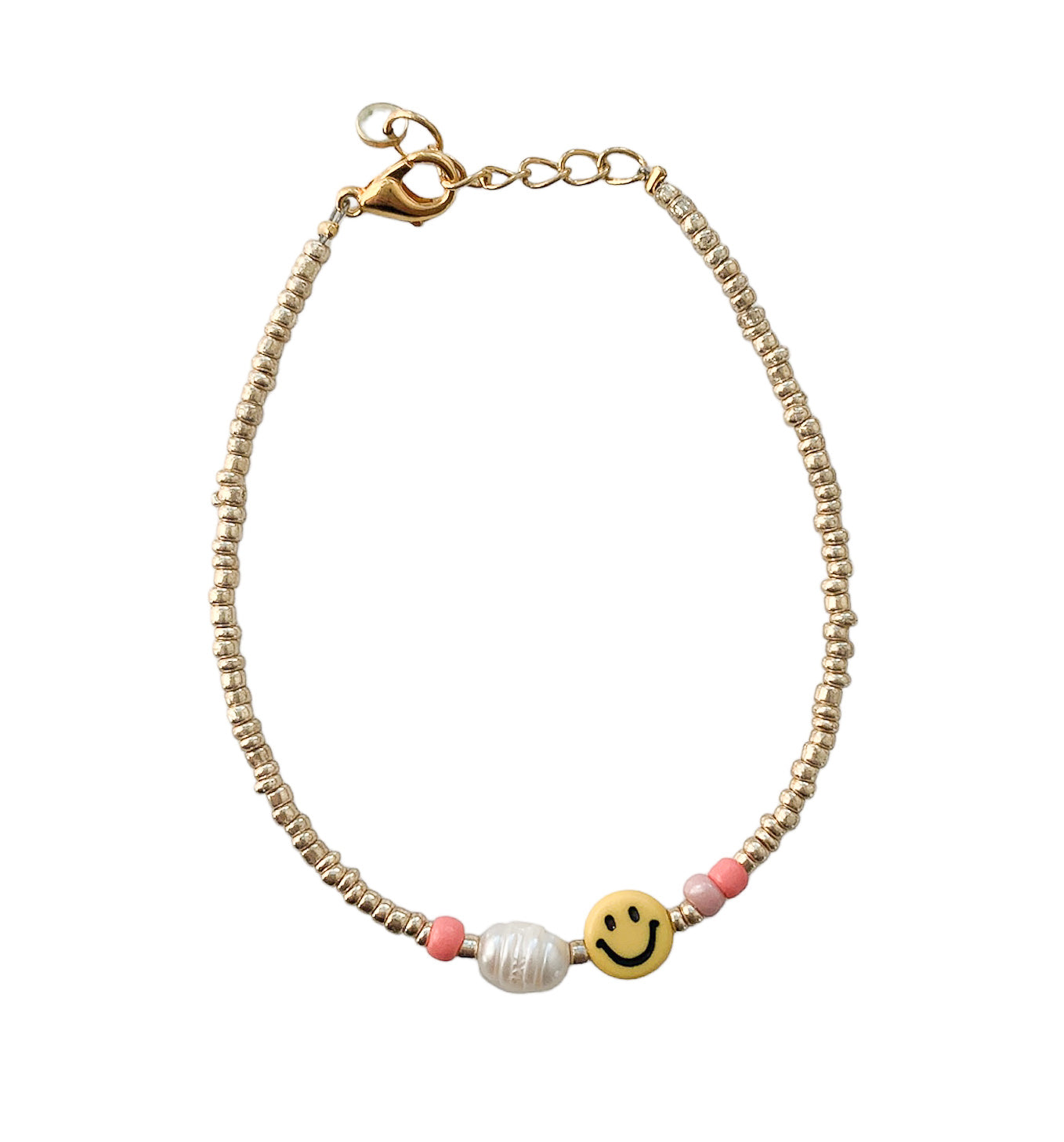 kralen armbandje met smiley