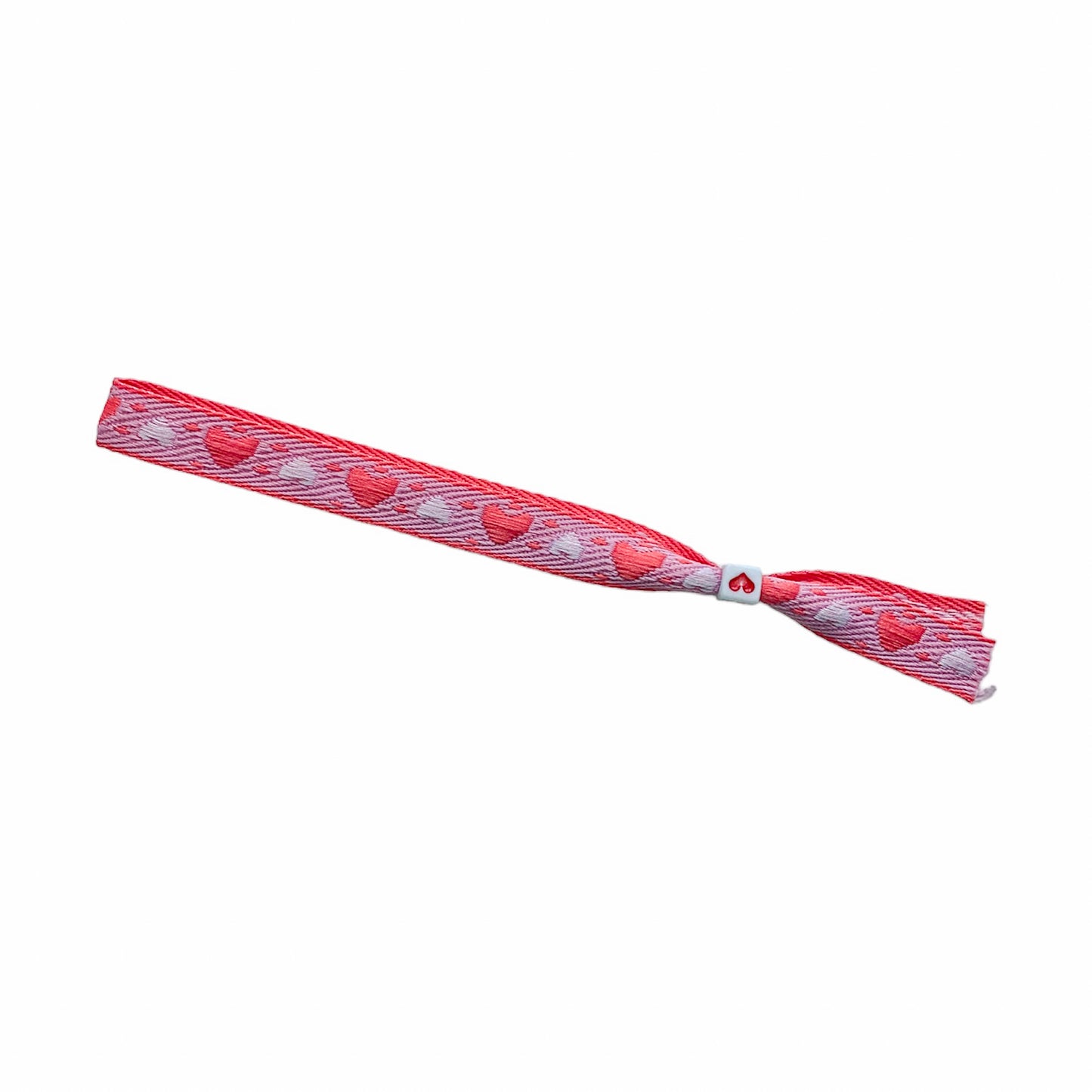 Lint armbandje met hartjes