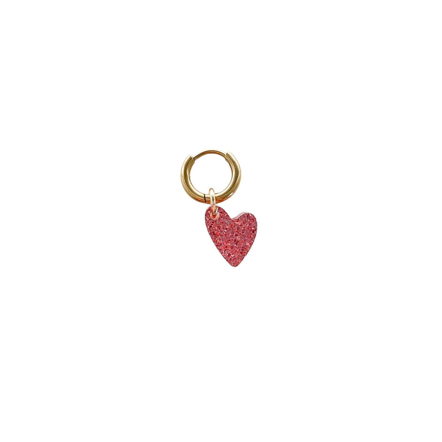 Lovely - oorbel glitter roze