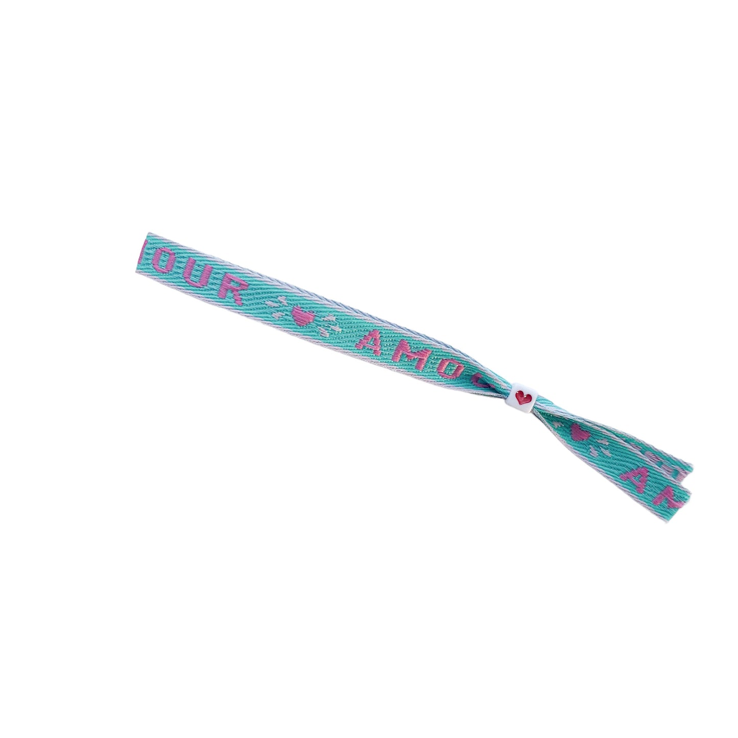 Lint armbandje amour blauw