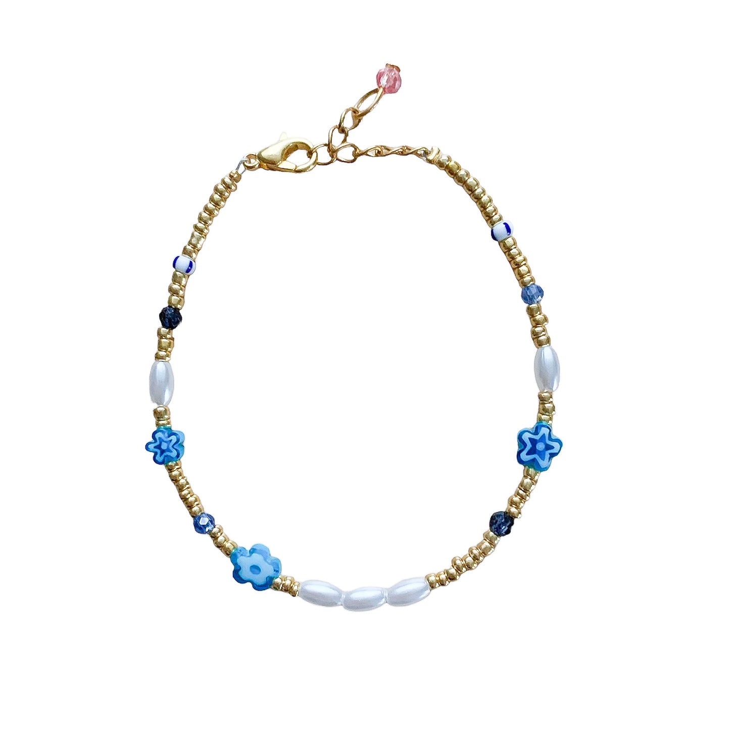 kralen armbandje met bloemen