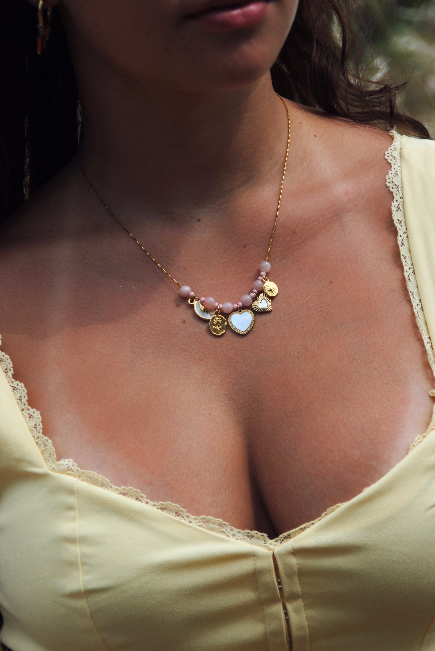 Dahlia ketting - goud