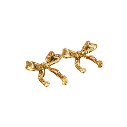 strikjes oorbellen goud, bow oorbellen goud