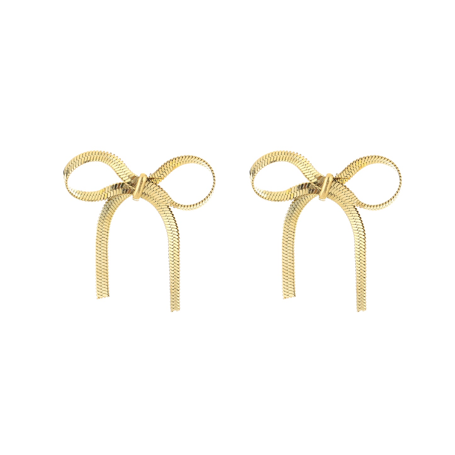 Trendy bow oorbellen - goud