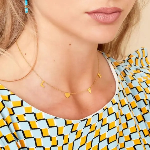 I love u ketting - goud