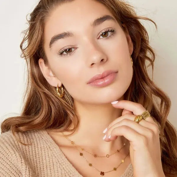 Alicia oorbellen - goud