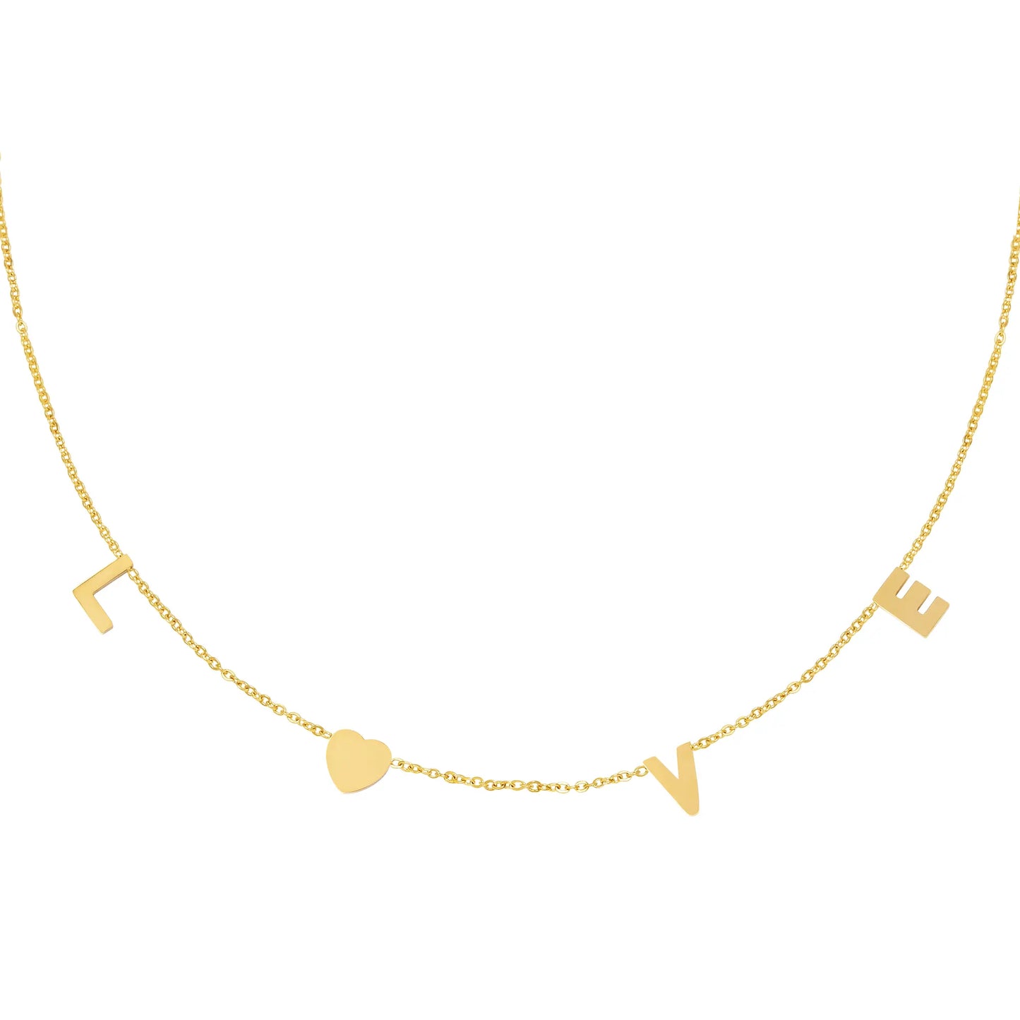I love u ketting - goud