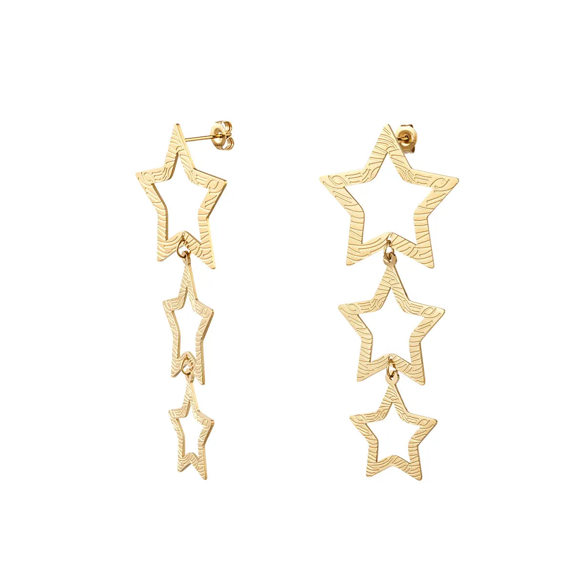 STAR oorbellen - goud