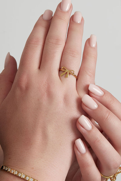 Bow dreams ring - goud