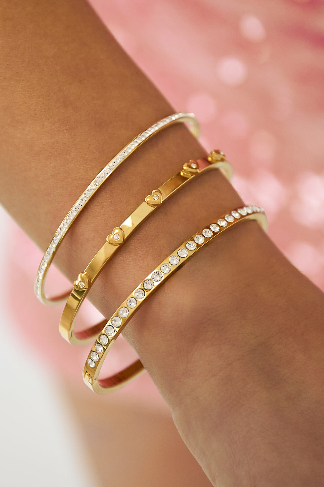 Iris bangle armband - goud