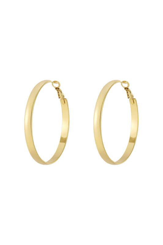Basic hoop oorbellen - goud