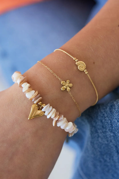 Puck armband - goud