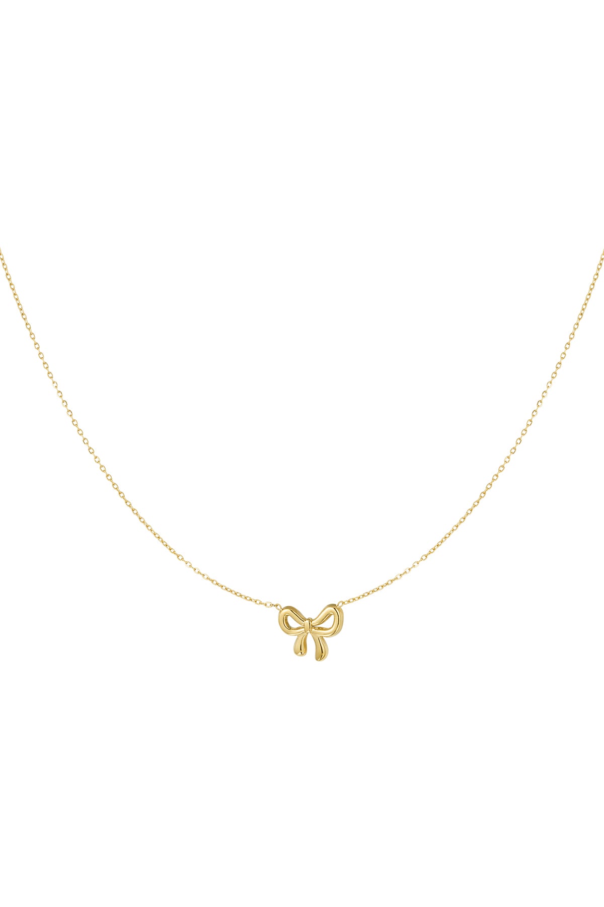 Simple Bow ketting - goud