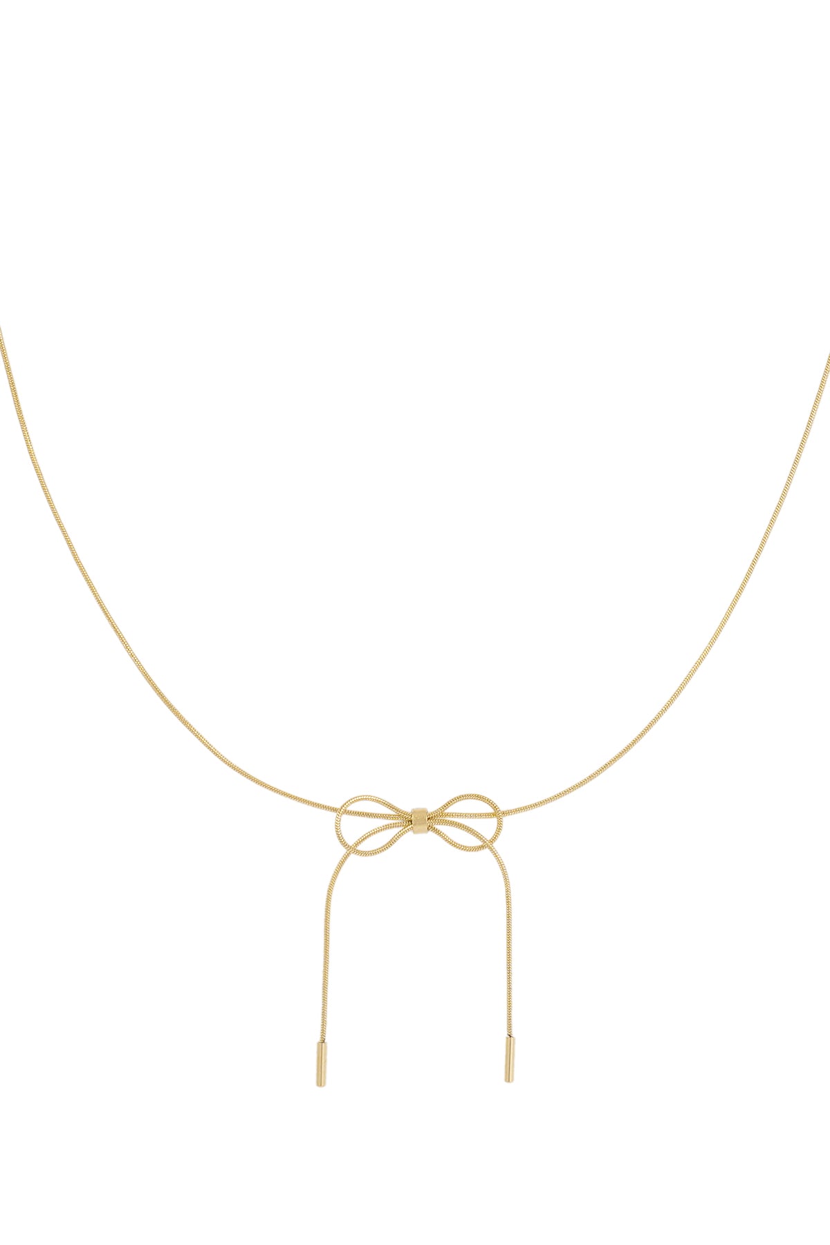 Thin Bow ketting - goud