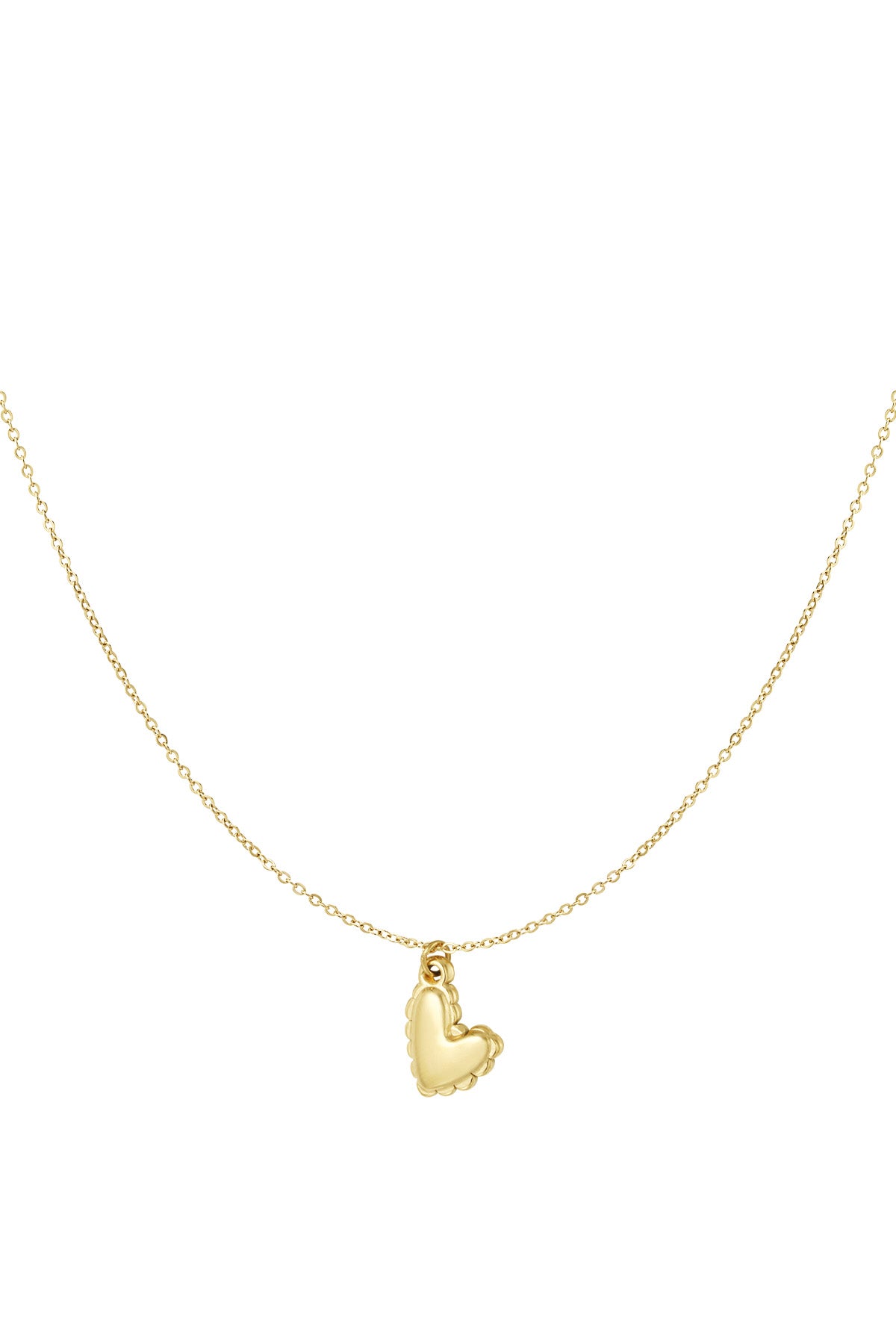 Heart charm ketting - goud