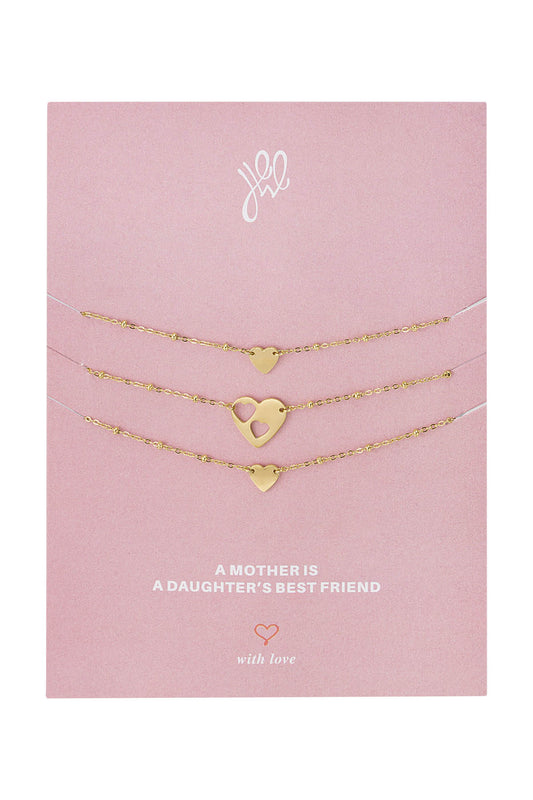 moeder & dochters armbanden set, bestfriends sets 3 armbanden
