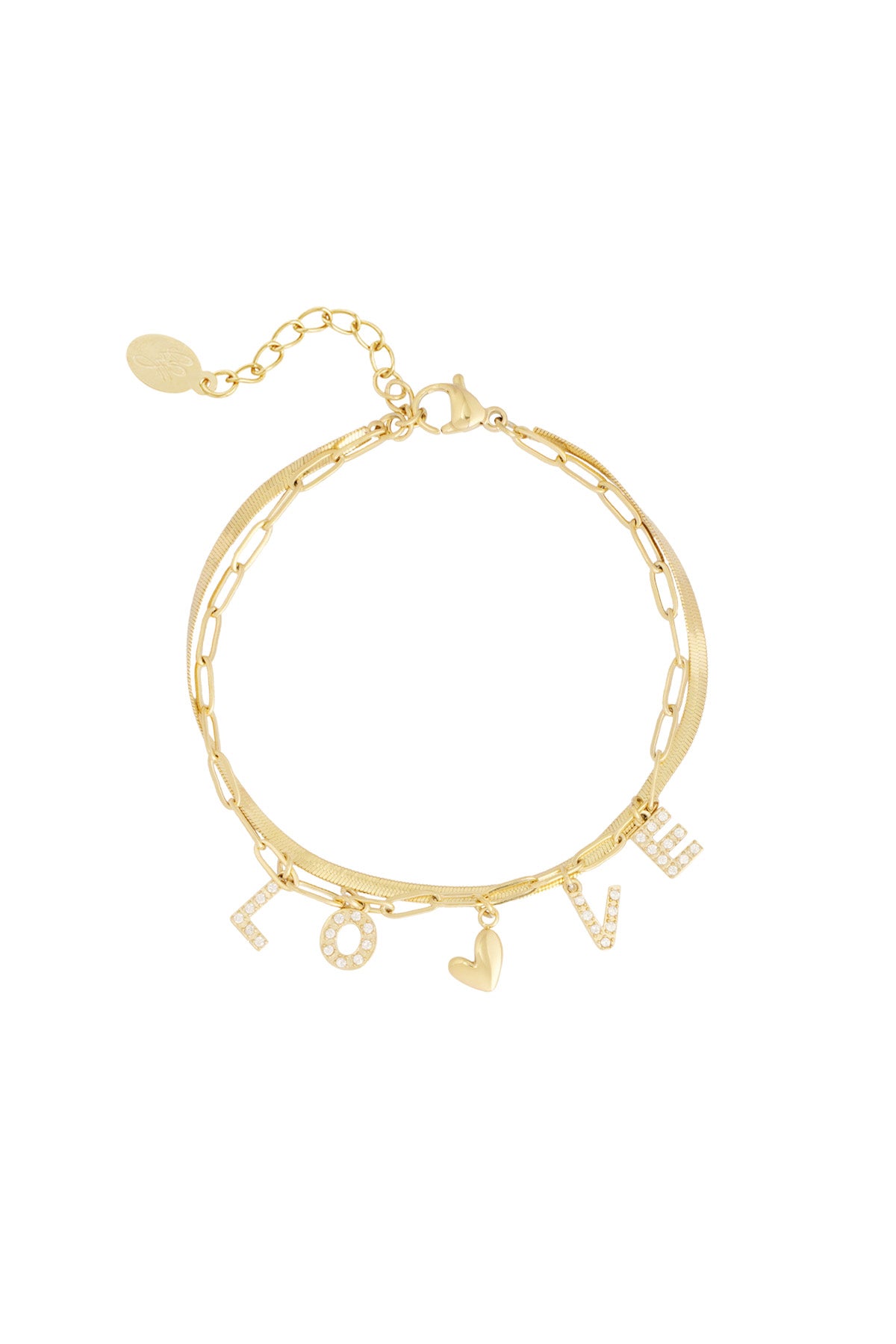 Falling in love armband - goud