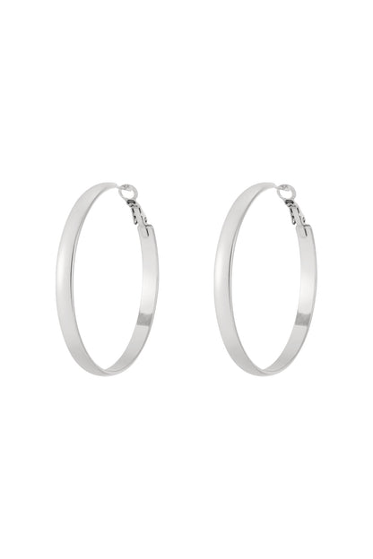 Basic hoop oorbellen - zilver