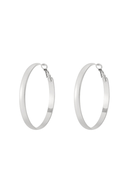 Basic hoop oorbellen - zilver