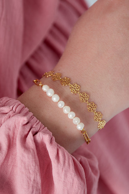 Rose armband - goud