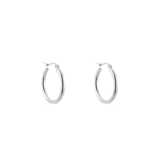 Basic hoops 2,5cm - zilver