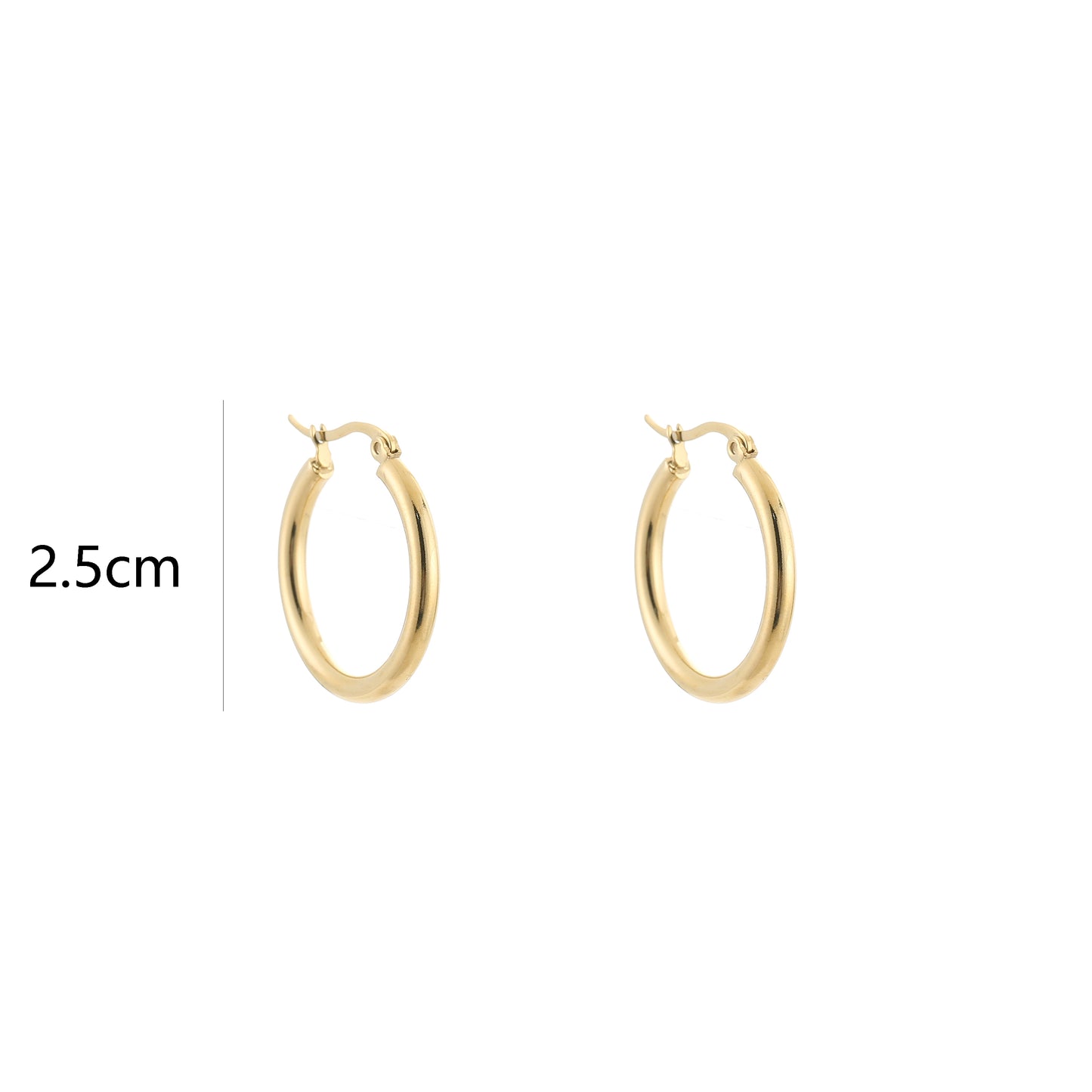 Basic hoops 2,5cm - goud