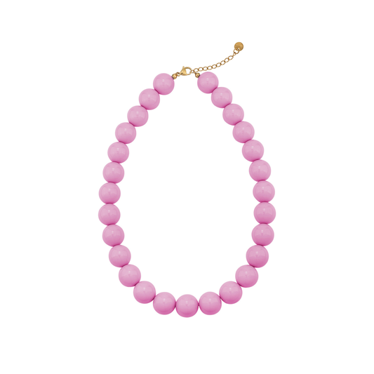 Kralen ketting roze 
