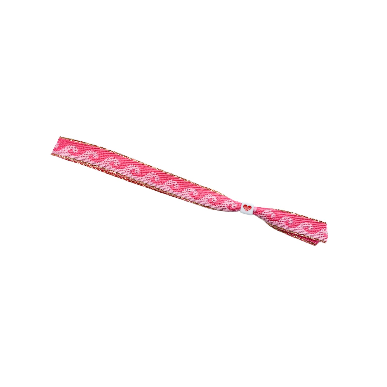 golven armbandje roze 