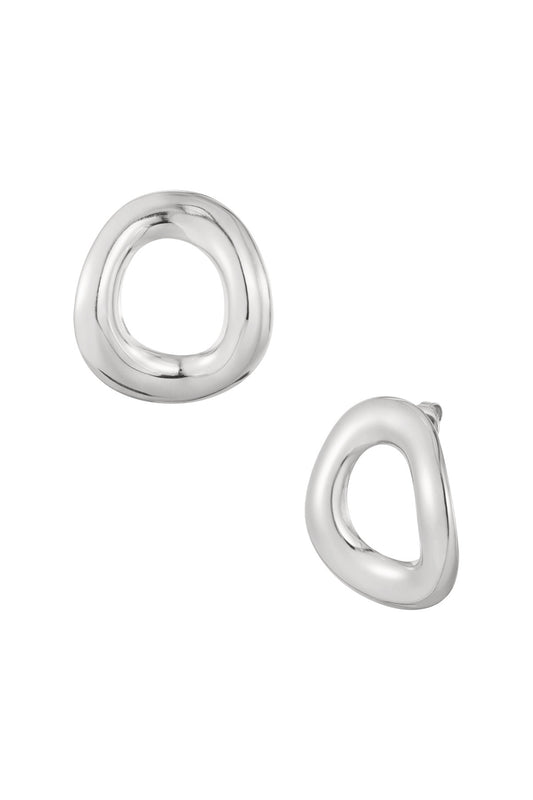 Kaya oorbellen - zilver