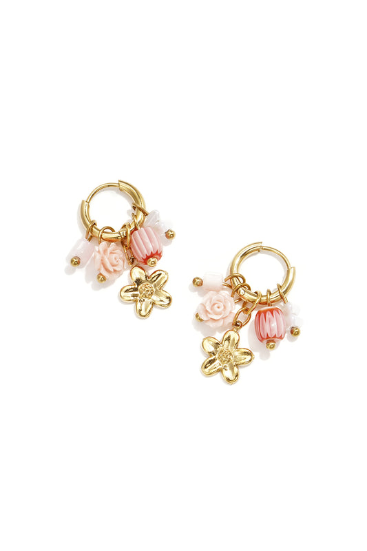 Rose oorbellen - goud