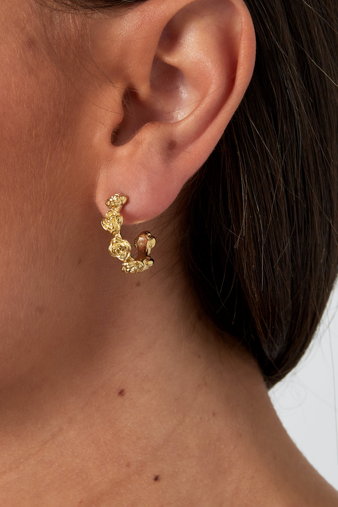 Rose oorbellen - goud