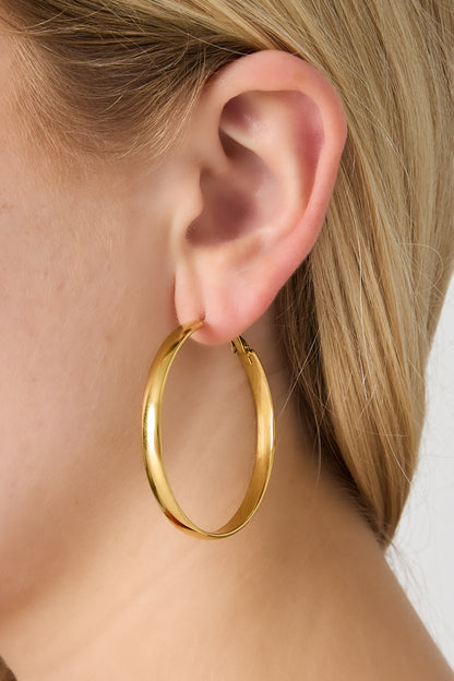 Basic hoop oorbellen - zilver
